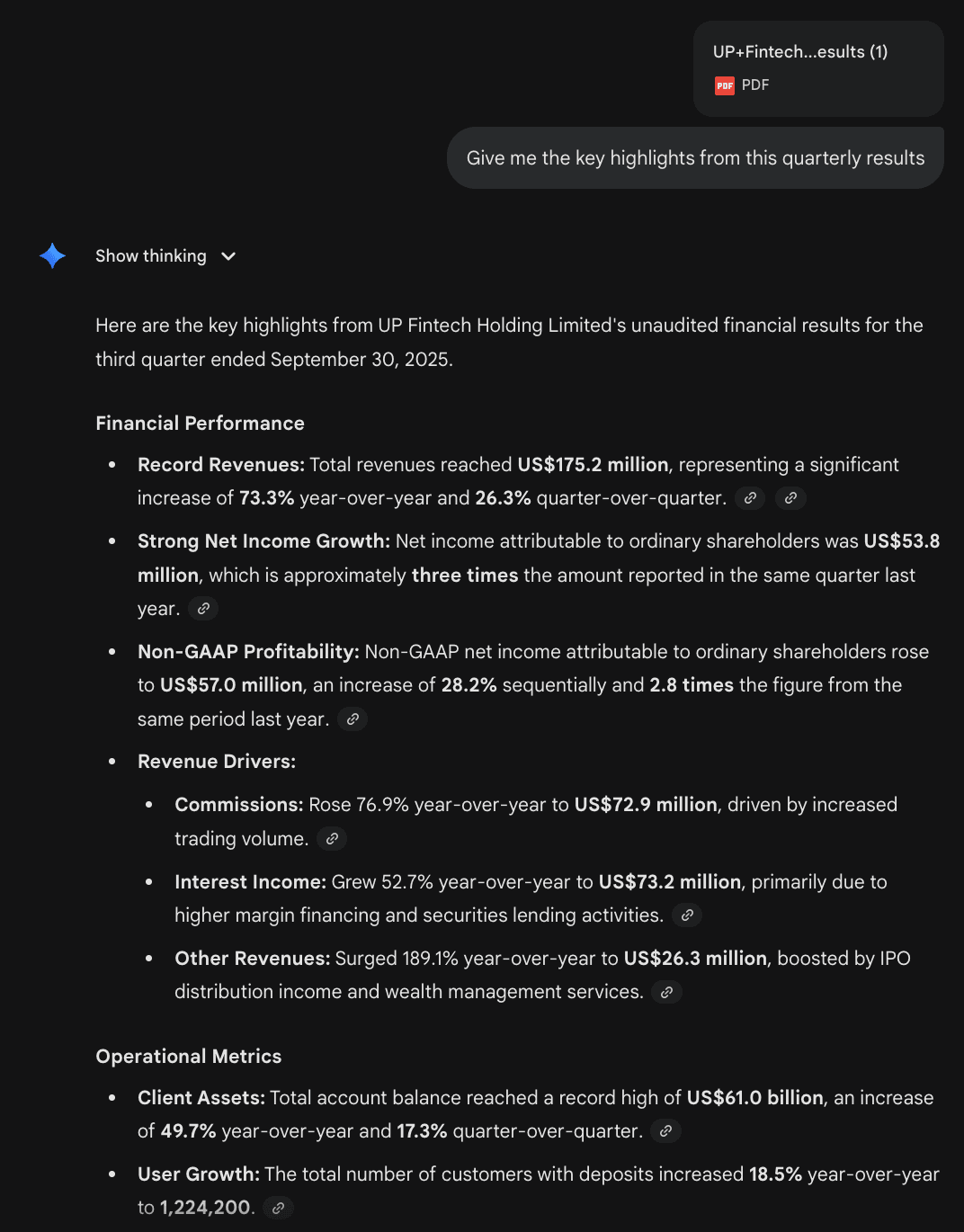 Tiger Broker Quarterly Results – Gemini