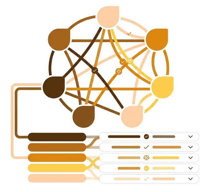 Intercompany balances eliminated with a full line-by-line schedule